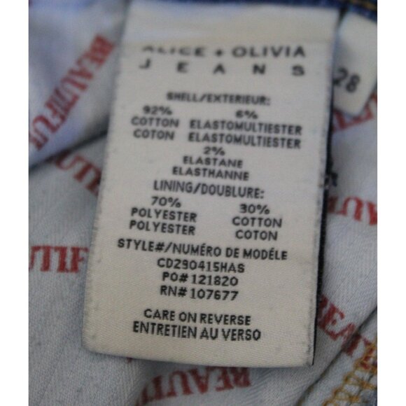 Alice + Olivia Size 28 Beautiful High Rise Seamed Bell Bottom denim Jeans - Picture 7 of 9
